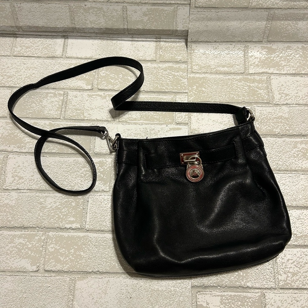 Vintage Michael Kors Black Leather Crossbody Purse